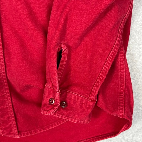 Woolrich Red Flannel Long Sleeve Button Up Shirt Men's Size‎ L - Picture 9 of 12